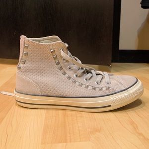 Converse ALL STAR, rare suede gray with studs